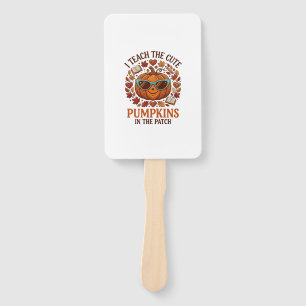 Teach Cute Pumpkins Patch Halloween Sunglasses_1 Hand Fan