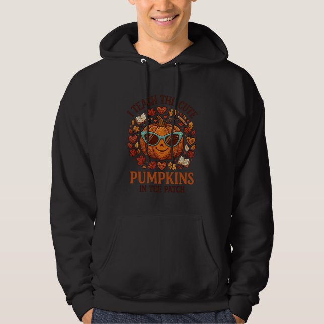 Teach Cute Pumpkins Patch Halloween Sunglasses_1 Hoodie (Front)