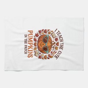 Teach Cute Pumpkins Patch Halloween Sunglasses_1 Kitchen Towel