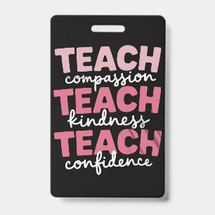 Teach Cute Teacher Life Education Inspirational Badge