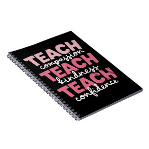 Teach Cute Teacher Life Education Inspirational Notebook