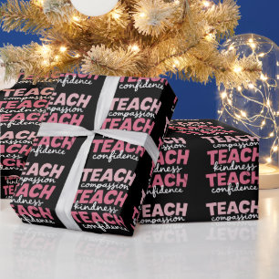 Teach Cute Teacher Life Education Inspirational Wrapping Paper