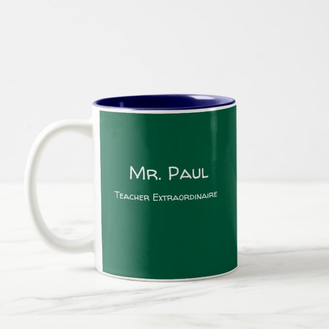 Teach Extraordinaire Two-Tone Coffee Mug (Left)