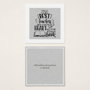 TEACH From HEART Not A BOOK TEACHERS Named Gift