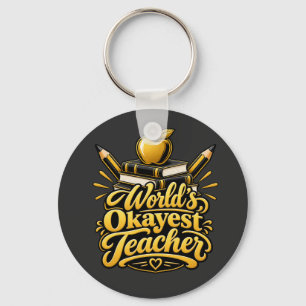Teach Inspire Repeat Funny Teacher Gift Keychain
