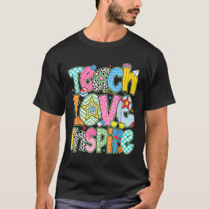 Teach Love Inspire Back To School Teacher Kids Boy T-Shirt