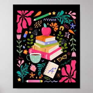 Teach Love Inspire Flower Teacher First Day Back T Poster