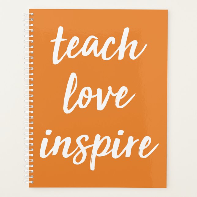Teach Love Inspire | Inspirational Phrase Planner (Front)