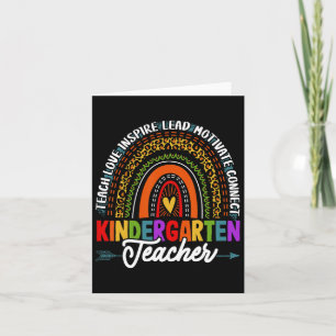 Teach Love Inspire Kindergarten Teacher Byck To Sc Card