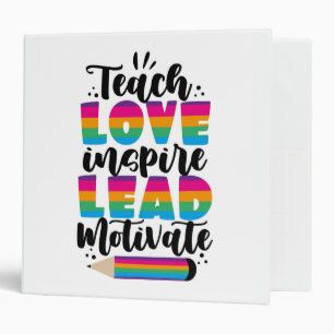 Teach Love Inspire Lead Motivate Binder