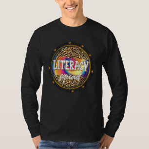 Teach Love Inspire Literacy Squad Leopard Back To  T-Shirt