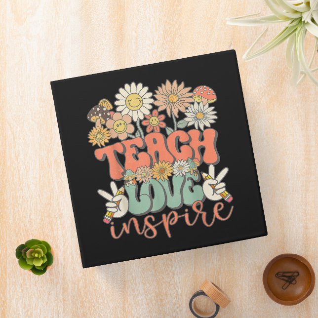 Teach Love Inspire Retro Back to School Binder (In Situ)