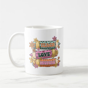 Teach Love Inspire Retro Design Coffee Mug