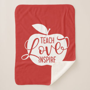 Teach Love Inspire Sherpa Blanket