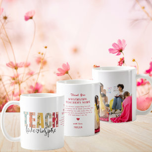 Teach Love Inspire Teacher Appreciation Photo Gift Coffee Mug