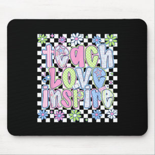 Teach Love Inspire Teacher First Day Funny Back To Mouse Pad