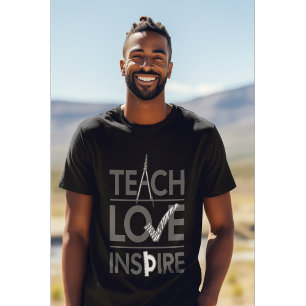 Teach Love Inspire Teacher Inspirational T-Shirt