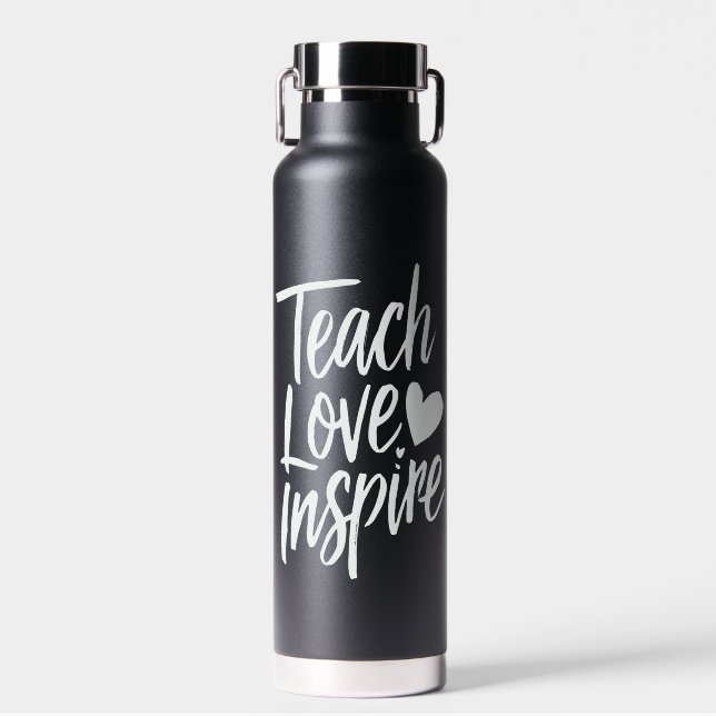 Teach Love Inspire Teacher's Day Gift Teacher Life Water Bottle (Front)