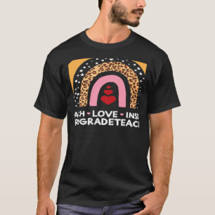 Teach Love Inspire Valentines Day 3rd Grade Teache T-Shirt