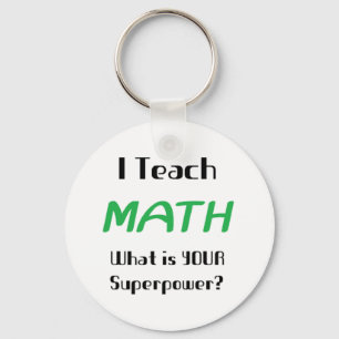 Teach math keychain
