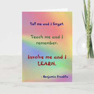 Teach Me Franklin Quote Card