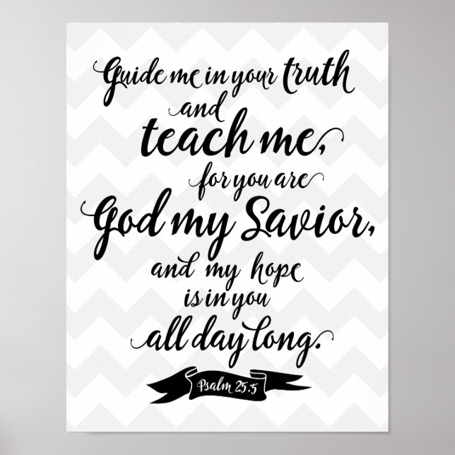 Teach Me (Psalm 25:5) Poster (Front)
