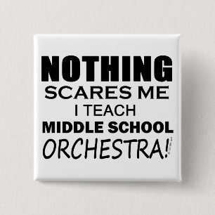 Teach Middle School Orchestra 2 Inch Square Button