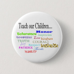 teach our children 2 inch round button