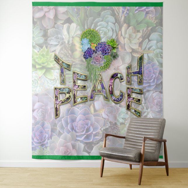 Teach Peace Around the World Tapestry (In Situ)