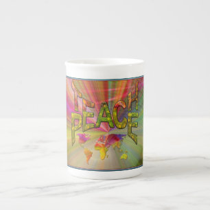 Teach Peace Bone China Mug