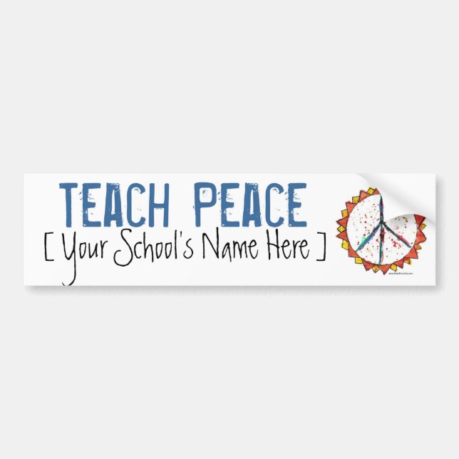 Teach Peace - Bumper Sticker (Front)