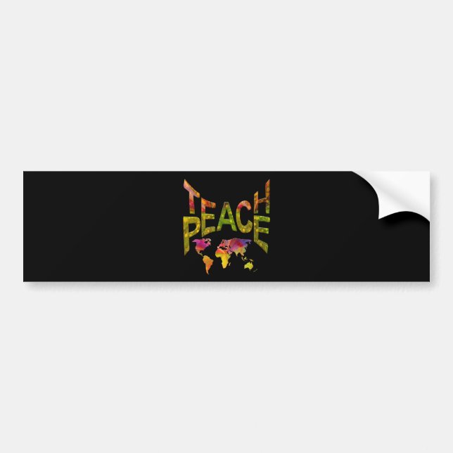 Teach Peace Bumper Sticker (Front)