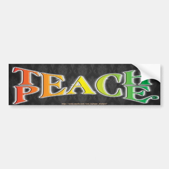 TEACH PEACE BUMPER STICKER (Front)