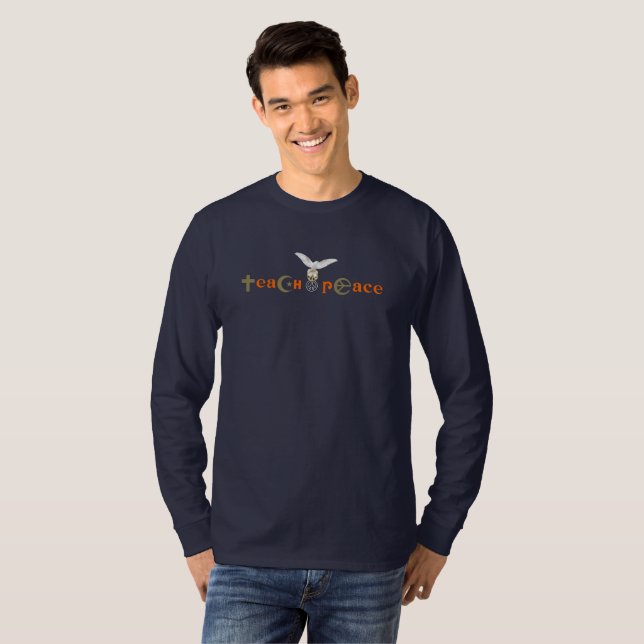 Teach Peace | Men Long Sleeve T-Shirt (Front Full)