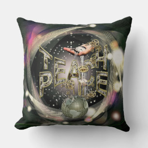 Teach-Peace  Movement Throw Pillow