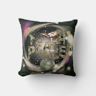 Teach-Peace  Movement Throw Pillow