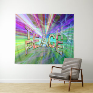 Teach Peace on Earth Tapestry