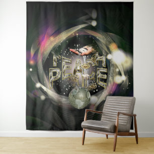 Teach Peace on Earth Tapestry