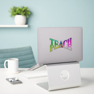 TEACH PEACE Rainbow Graphic