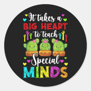 Teach Special Minds Autism Teacher Autism Awarenes Classic Round Sticker