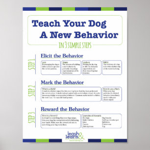 Teach Your Dog a New Behavior in 3 Easy Steps Poster