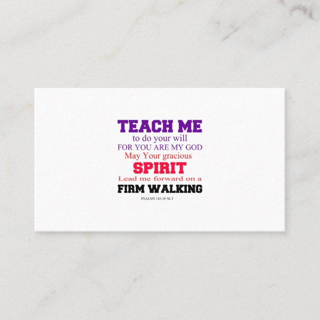 TEACHE ME BUSINESS CARD (Front)