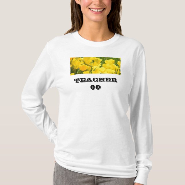 TEACHER 00 Number T-Shirts Custom Tees Teaching (Front)
