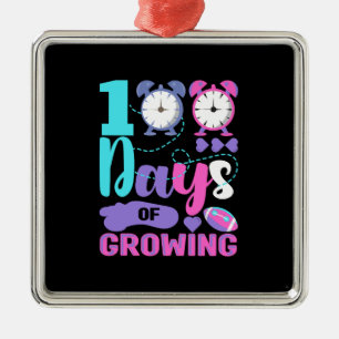 Teacher 100 Days Of Growing Metal Ornament