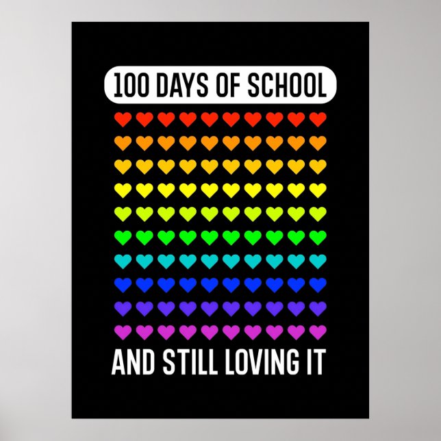 Teacher 100 Days Of School Poster (Front)