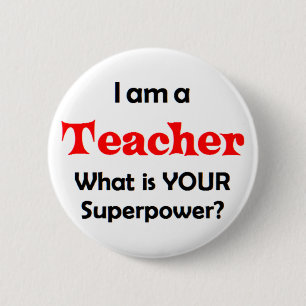 teacher 2 inch round button