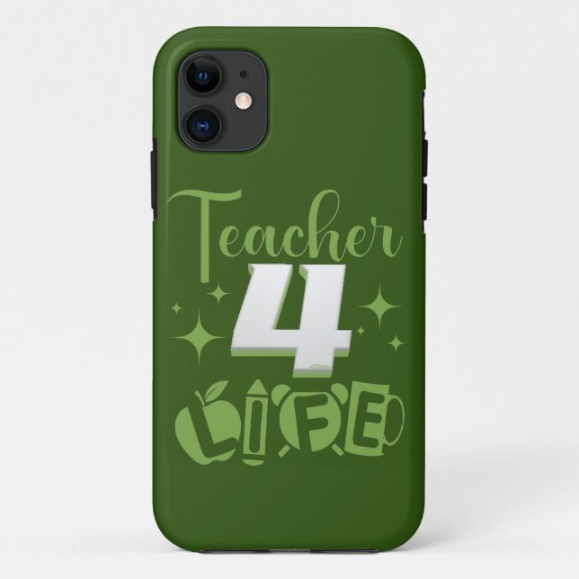 TEACHER 4 LIFE #teacher life                       Case-Mate iPhone Case (Back)
