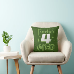 TEACHER 4 LIFE #teacher life                       Throw Pillow