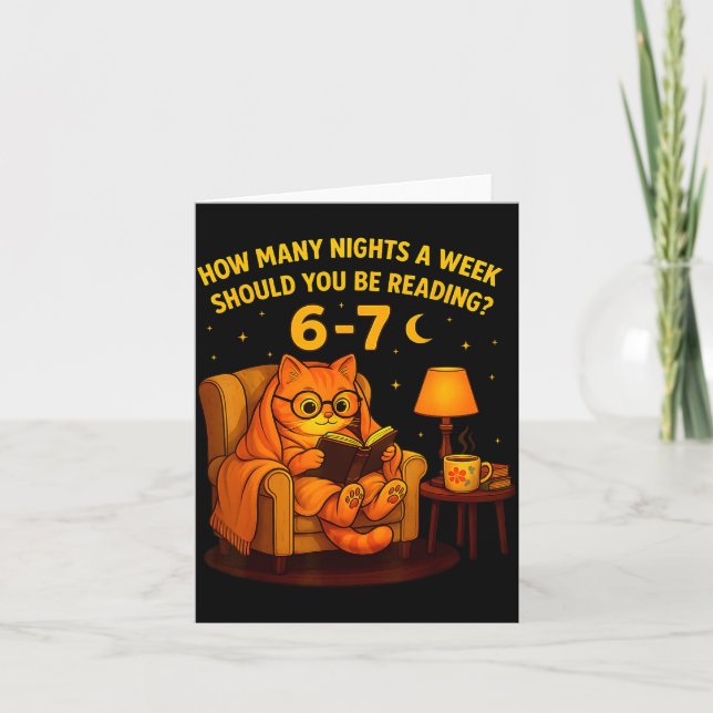 Teacher 67 How Many Nights A Week Should You Be Re Card (Front)