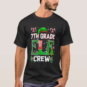 Teacher 7th Grade Elf Crew Matching Group Christma T-Shirt